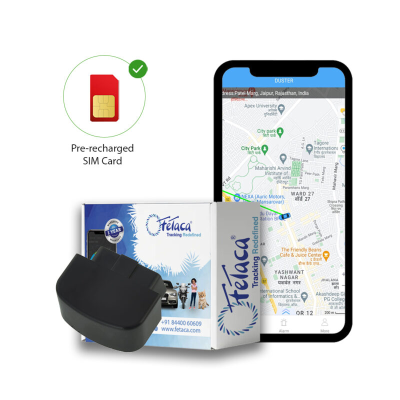 FETACA®OBD 2G Plug & Play GPS Tracker with Diagnosis for Car, Truck, Bus | (2G OBD)