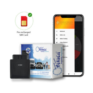 FeTaca OBD GPS Tracker for Cars – 1 Yr Free SIM & Software | Made in India
