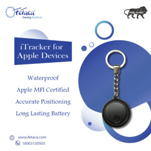 FETACA® i Tag Asset Tracker Keychain with One Year Battery Backup: Track Keys, Pets, Assets and More Compatible with iOS Devices Only
