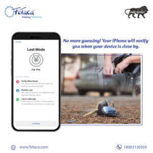 FETACA® i Tag Asset Tracker Keychain with One Year Battery Backup: Track Keys, Pets, Assets and More Compatible with iOS Devices Only