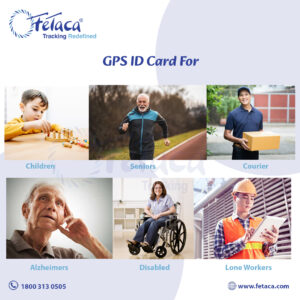 FETACA® 4G ID Card GPS Tracker with 2-Way Calling, Panic Button, Live Tracking – Subscription Required