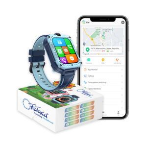 FETACA 4G GPS Tracker Smartwatch for Kids Blue Fetaca Tracking Redefined